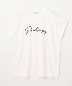 ANY 【汗ジミ防止加工】シルケットスムースフレンチスリーブ刺繍ロゴTシャツ