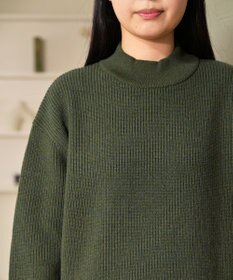 WHITE MAILS 【UNISEX】WASHI&COOMA LAMBS RIB KNIT MOCKNECK SWEATER ニットセーター