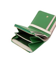 LANVIN en Bleu リュクサンブールカラー 二つ折りLファスナー財布