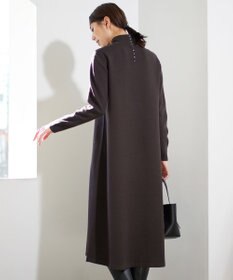 ICB L ウールブレンドスムース ハイネックワンピース