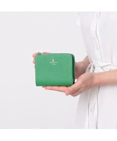 LANVIN en Bleu リュクサンブールカラー 二つ折りLファスナー財布