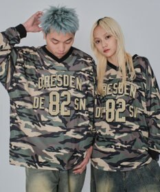 WEGO 【ユニセックス着用ITEM/MLサイズ展開】カモフラナンバリングホッケーT（LS）