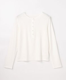 ANY クリアラメフライスヘンリーネックプルオーバー