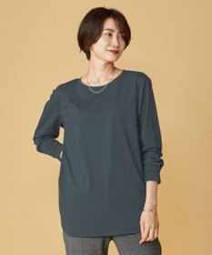 J.PRESS LADIES 【吸水速乾】プレーティングジャージー シャツテール カットソー