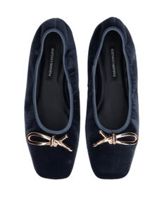 Bridget Birkin 【PARADIS COULEUR】スクエアトウメタルリボンバレエシューズ