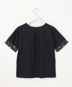 J.PRESS LADIES 【一枚で着映え】LIBERTYコンビ フレンチスリーブ カットソー