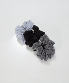 Phoebe <オンワード限定セット>メタルグリッターシュシュ×メタル×ビジュー2ラインピアス