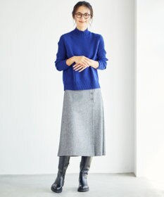 J.PRESS LADIES L 【洗える】CASHBIT ハイネック ニット