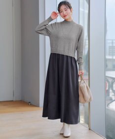 Tiaclasse ニットドッキングワンピース