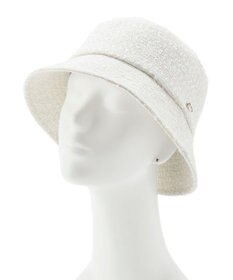 MOONBAT PAUL & JOE ACCESSOIRES 【サイズ調整可】ネコチャーム付ツイードバケットハット UV