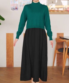 Tiaclasse ニットドッキングワンピース