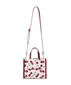 Maison de FLEUR チェリー柄ゴブラン２Ｗａｙスクエアトートバッグ