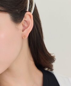 Phoebe 【金属アレルギー対応】パフィーハートピアス(片耳)　ゴールド/サージカルステンレス