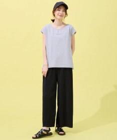 ANY チュールデザインフレンチスリーブTシャツ