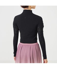 Chacott 【ノーソーイングニット】スタッズハイネックショートトップ