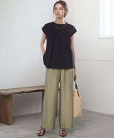 23区 【SLOW/一部店舗限定】シャーリングデザイン 2WAY カットソー