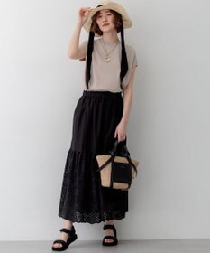 23区 L 【先行予約】レーヨンポリエステルストレッチ フレンチスリーブ ニット