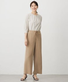J.PRESS LADIES ピーチポプリン ワイド パンツ