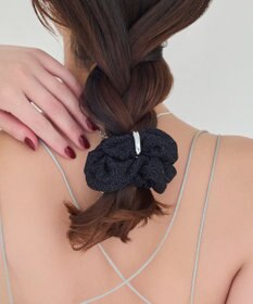 Phoebe <オンワード限定セット>メタルグリッターシュシュ×メタル×ビジュー2ラインピアス