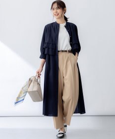 組曲 ドライタッチツイル ワイドパンツ