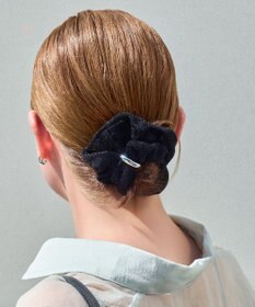 Phoebe <オンワード限定セット>メタルグリッターシュシュ×メタル×ビジュー2ラインピアス