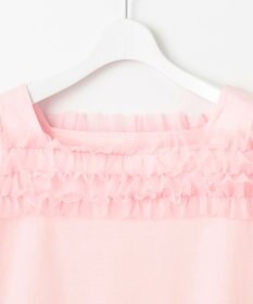 Feroux 【洗える・汗ジミが目立たない】デコルテチュール カットソー