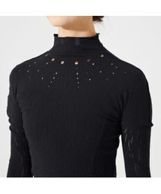 Chacott 【ノーソーイングニット】スタッズハイネックショートトップ