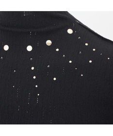 Chacott 【ノーソーイングニット】スタッズハイネックショートトップ