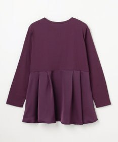 ANY L 【WEB限定】サテンコンビペプラムカットソー