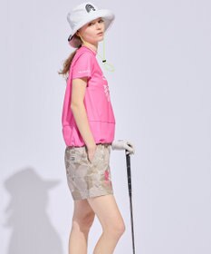PW CIRCULUS 【WOMEN】SEA TURTLE メッシュコンビモックネックT ゴルフウェア レディース