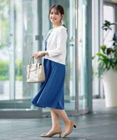 Tiaclasse 【洗える】フェイクリボンポケット付きカーディガン