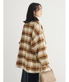 Green Parks ・ＥＬＥＮＣＡＲＥ　ＤＵＥ　シャギーチェックミドルコート