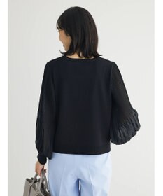 Green Parks プリーツ袖ニットプルオーバー