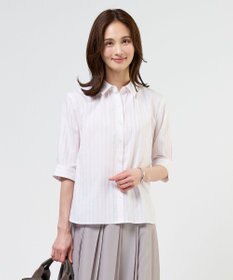 J.PRESS LADIES S 【シーンレスに活躍】セルロースカラミストライプ シャツ ブラウス