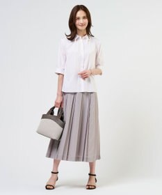 J.PRESS LADIES S 【シーンレスに活躍】セルロースカラミストライプ シャツ ブラウス