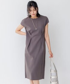 23区 【洗える】アセテートミラノリブ ニットワンピース