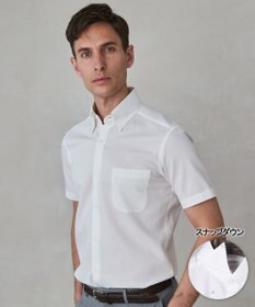GOTAIRIKU 春夏向け【形態安定】SUMMERPREMIUMPLEATS_スナップダウンカラー 半袖ドレスシャツ(26年モデル)