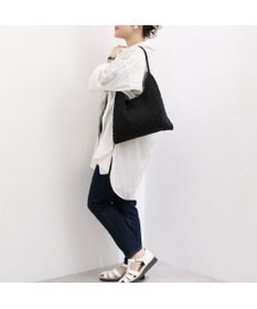 UNBILLION カシュカシュ cachecache / メタリックコード柄編みワンハンドルトート