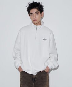 WEGO ワンポイントハーフジッププルオーバー