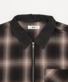 WEGO 【ユニセックス着用ITEM/MLサイズ展開】オンブレチェックシャツジャケット