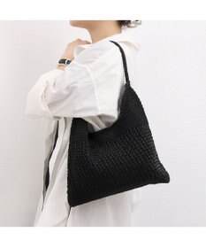 UNBILLION カシュカシュ cachecache / メタリックコード柄編みワンハンドルトート