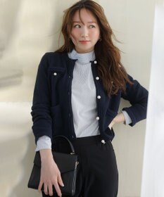 組曲 ミニブークレーツイードニットジャケット