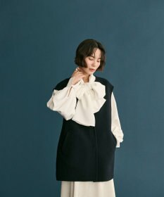 #Newans バックペプラムダブルフェイスジレ