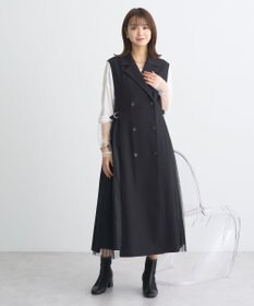 earth music&ecology サイドプリーツジレンチ