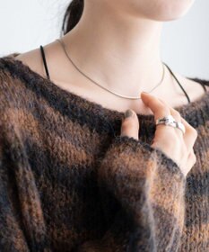 WEGO 段染めボーダーモヘアライクニット