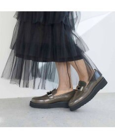 MODE ET JACOMO <carino>【レイン対応】厚底メタルモチーフローファー