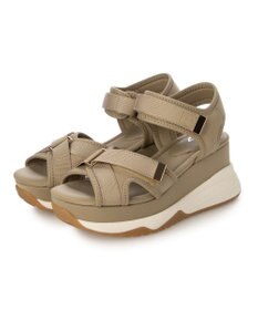 ing <ing>厚底クロスベルトスポーツサンダル