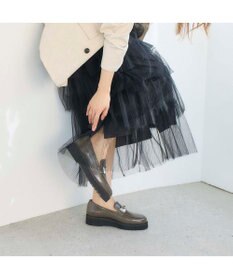 MODE ET JACOMO <carino>【レイン対応】厚底メタルモチーフローファー
