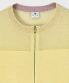Paul Smith 【洗える】シアーボーダー ジップアップ カーディガン