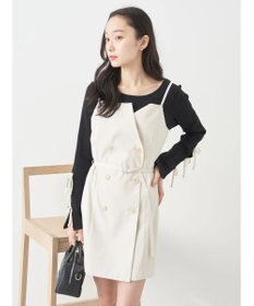 earth music&ecology トレンチ風キャミミニワンピース